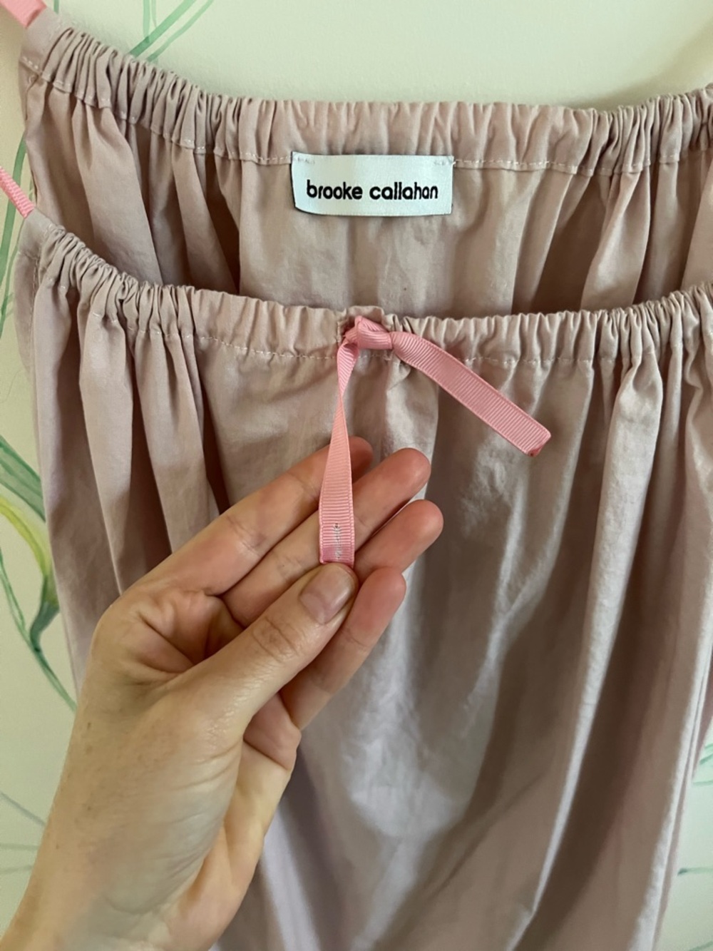 Brooke Callahan Blush Pink cotton dress with Pink Straps - Picture 3 of 5